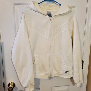 NIKE Vintage Y2K Off white Paneled Full Zip hoodie Size XL